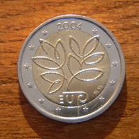 SOFORT/ Neu: 2 Euro Finnland / Suomi 2004 BU "EU-ERWEITERUNG" #UNC# AUS ROLLE