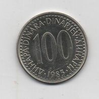 Münze Jugoslawien 100 Dinar 1985