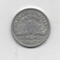 Münze Frankreich 1 Franc 1943