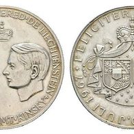 Liechtenstein Silbermedaille Stgl. 1967, Hochzeit Prinz Johann u. Maria Kinsky