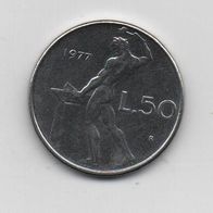 Münze Italien 50 Lire 1977