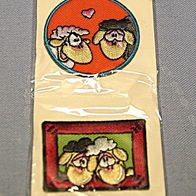 Diddl - 2 Textilsticker Wollywell und Vanillivi Zwei Schäfchen NEU OVP