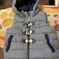 Kd Weste Größe 74 blau-weiß