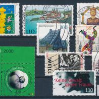 2631 - BRD Briefmarken Michel 9 Marken gest Jahrg.2000