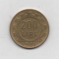 Münze Italien 200 Lire 1981
