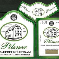 Bieretikett Brauerei Bräutigam † 2011 Eltmann-Weisbrunn Lkr. Haßberge Unterfranken
