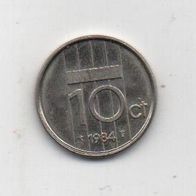 Münze Niederlande 10 Cent 1984