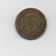 Münze Deutsches Reich 5 Reichspfennig 1925