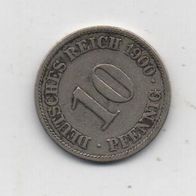 Münze Deutsches Reich 10 Pfennig 1900