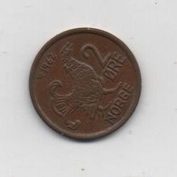 Münze Norwegen 2 Öre 1962