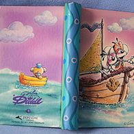 Diddl Diddlina Pimboli im Segelboot Glitzer Ringbuch mit Karopapier NEU