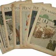 Der Wahre Jacob 8 Stk humoristische Zeitungen 1913-14 aus Stuttgart Künstlerbeiträge