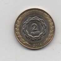 Münze Argentinien 2 Pesos 2014