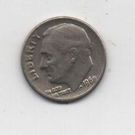 Münze USA One Dime 1968