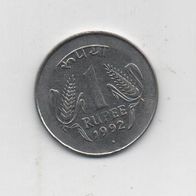 Münze Indien 1 Rupee 1992