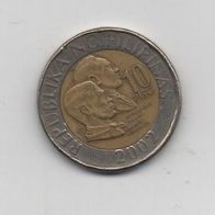 Münze Philippinen 10 Piso 2002