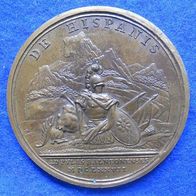 Frankreich Bronzemedaille 1677 (Dollin)-NP "Niederlage Spaniens, LUDWIG XIV."