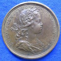 Frankreich Bronzemedaille 1715 (Mauger)-NP "Regierungsantritt LUDWIG XV."TOP