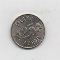 Münze Island 25 Aurar 1967