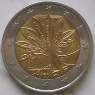 2 Euro Frankreich 2024 Neues Motiv aus Umlauf vorzüglich Lebensbaum stilisiert Baum