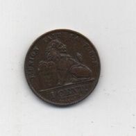 Münze Belgien 1 Centime 1907