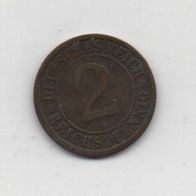 Münze Deutsches Reich 2 Reichspfennig 1924