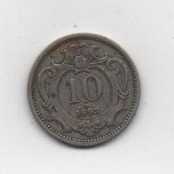 Münze Österreich 10 Heller 1893