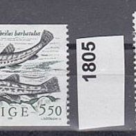 Schweden Mi. Nr. 1653 + 1805 Süßwasserfische / Haustiere o <