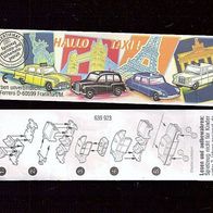 Ü - Ei Beipackzettel Hallo Taxi ! 639 923