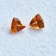 2 Mandarin-Granate zusammen 0,375 ct.(Piwu)