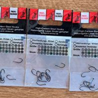 Neu 30 Profi-Blinker Wahnsinnshaken Gr:12 Schwarz Haken Öhrhaken Angelhaken Hook