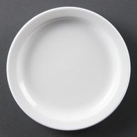 Olympia Linear Teller Mit Breitem Rand – 15,2 Cm, Weißes Porzellan, Vollverglast – Ofen-, Mikro- Und Spülmaschinenfest