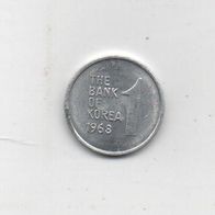 Münze Korea 1 Won 1968