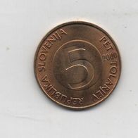 Münze Slowenien 5 Tolarjev 2000