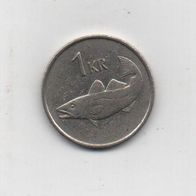 Münze Island 1 Krone 1984