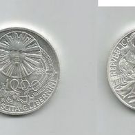 Italien Silber 1000 Lire 1998 "G. Bernini - 400. Geburtstag" aus KMS