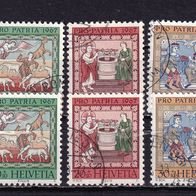 Schweiz MiNr. 853-857 Pro Patria komplett gest. eine zur Auswahl M€ 1,80 #E547f8a