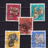 Schweiz MiNr. 826-830 Pro Juventute komplett gestempelt M€ 1,70 #E548e