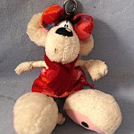 Diddl Diddlina mit Schal Schlüsselanhänger Figur Plüsch ca 13 cm