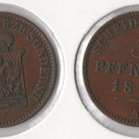 Schwarzb.-Sondersh. 3 Pf. 1870 -A- "Günther Friedrich Carl II." MAX.120.000 Ex.