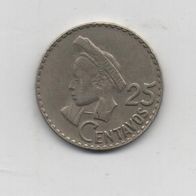 Münze Guatemala 25 Centavos 1970
