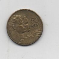 Münze Jugoslawien 50 Dinar 1955