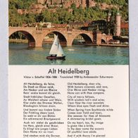 h31) BRD - AK - Alt Heidelberg mit Liedtext
