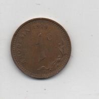 Münze Rhodesien 1 Cent 1974
