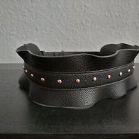 Damen Korsettgürtel, Liu Jo, S, Schwarz, goldene Nieten, PU-Leder, Neu ohne Etikett