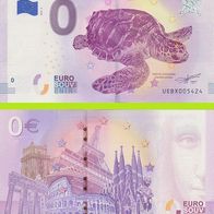 0 Euro Schein Aquarium La Rochelle UEBX 2018-3 selten Nr 5424
