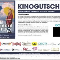 2 Kinogutscheine "A Big Bold Beautiful Journey"