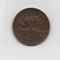 Münze Süd Afrika 2 Cent 1965