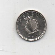 Münze Malta 2 Cent 1991
