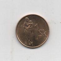 Münze Slowakei 1 Krone 2002